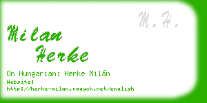 milan herke business card